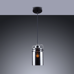 Lustre Rústico Moderno Direcionável Haz 1 Lâmpada E27 Bivolt:fumê/110v/220v - 2