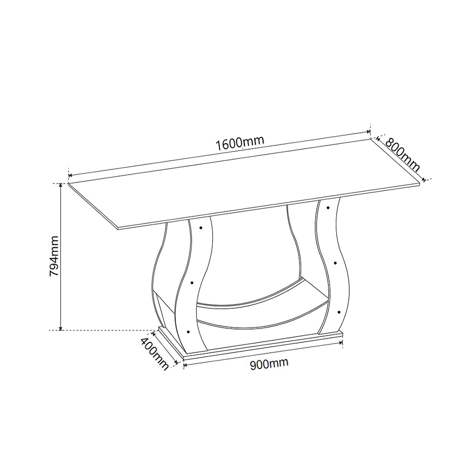 Mesa de Jantar Retangular Livia com 6 Cadeiras Venus - 3