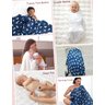 Momcozy Swaddle Musselina 47"x47" Azul Estrelado Macio e Respirável - 7