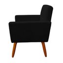 Ver imagem 6 de Kit 2 Poltrona Decorativa Nina para Sala e Quarto Suede Preto
