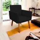 Ver imagem 2 de Kit 2 Poltrona Decorativa Nina para Sala e Quarto Suede Preto