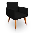 Ver mais imagens de Kit 2 Poltrona Decorativa Nina para Sala e Quarto Suede Preto