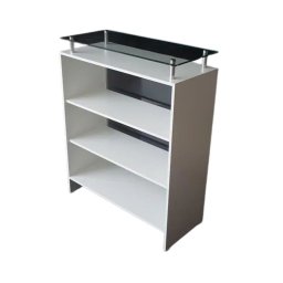 Balcão Expositor Vitrine com Prolongador Expositor Mdf Branco - Suprema Móveis - 2