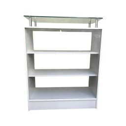 Balcão Expositor Vitrine com Prolongador Expositor Mdf Branco - Suprema Móveis - 1