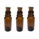 Ver imagem 1 de Kit 100 Frascos Vidro Âmbar 10ml c/ Tampas De Rolha
