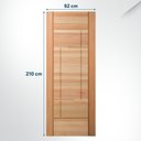 Ver imagem 2 de Folha de Porta Maciça em Eucalipto Acabamento Natural 210x92cm PM92 Moderne Cruzeiro Portas