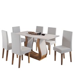 Mesa de Jantar Retangular Royale com 6 Cadeiras Venus - 2