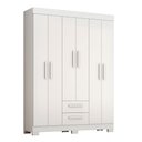 Ver imagem 1 de Guarda-roupa com 6 Portas e 2 Gavetas Branco/rosa Nt6015 Notável Móveis