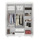Ver imagem 6 de Guarda-roupa com 6 Portas e 2 Gavetas Branco/rosa Nt6015 Notável Móveis