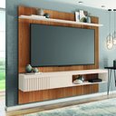 Ver imagem 2 de Painel Ripado para Tv até 65 Polegadas com Prateleira e Nicho Manu Madeirado/off White Caemmun