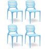 Cadeira Ville 62 Azul Celeste - Kit com 4 Unidades - 6
