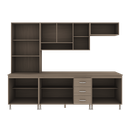 Ver imagem 4 de Armário de Cozinha Modulada Completa Fidelitá Paris 5 Peças 260cm 13 Portas 3 Gavetas com Tampo