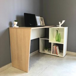 Escrivaninha em L com Nichos Moderna Urban - 8
