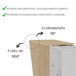 Escrivaninha em L com Nichos Moderna Urban - 13