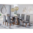 Ver imagem 2 de  Mesa de Jantar Retangular Vitalic com 6 Cadeiras Madeira Maciça Vegas 