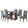  Mesa de Jantar Retangular Vitalic com 6 Cadeiras Madeira Maciça Vegas  - 2