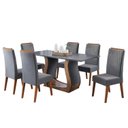 Ver imagem 2 de Mesa de Jantar Retangular Vitalic com 6 Cadeiras Madeira Maciça Vegas