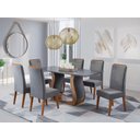 Ver imagem 1 de Mesa de Jantar Retangular Vitalic com 6 Cadeiras Madeira Maciça Vegas