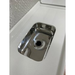 Pia Para Cozinha em Mármore Sintético com Cuba em Aço Inox 140cmx55cm   - 6