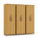 Ver imagem 2 de Kit 3 Armários Multiuso Caio 2 Portas com Chave Armário para Lavanderia