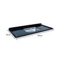 Ver imagem 3 de Pia de Cozinha Mármore Sintético 150cm com Cuba Inox N2:preto