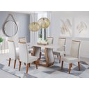 Ver imagem 1 de  Mesa de Jantar Retangular Vitalic com 6 Cadeiras Madeira Maciça Vegas 