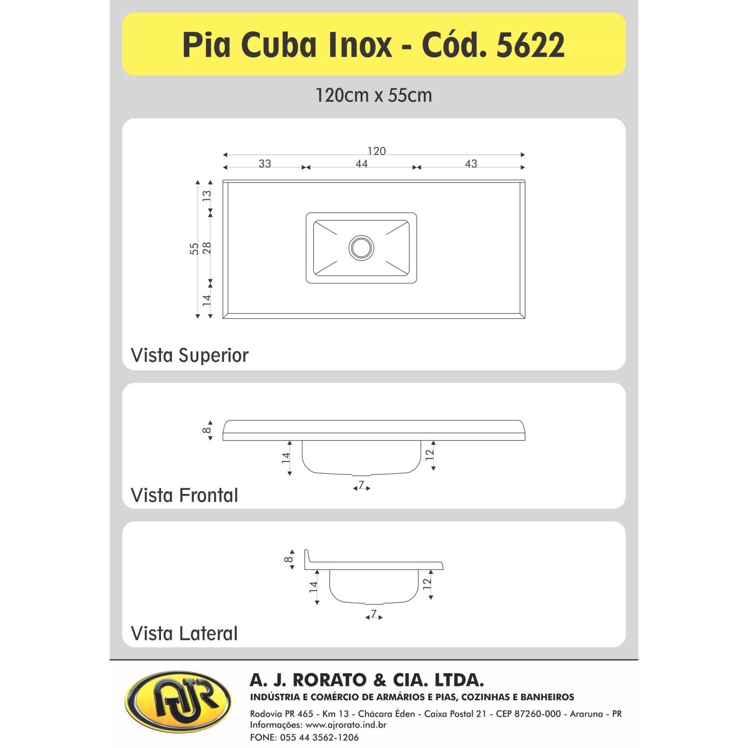 Pia Para Cozinha em Mármore Sintético com Cuba em Aço Inox 140cmx55cm   - 4