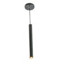 Ver imagem 2 de Pendente Industrial Tubo 40cm Cilíndrico Alumínio Preto Mr11 Com Lâmpada