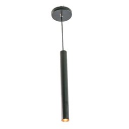 Pendente Industrial Tubo 40cm Cilíndrico Alumínio Preto Mr11  Com Lâmpada  - 2