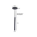 Ver imagem 3 de Pendente Industrial Tubo 40cm Cilíndrico Alumínio Preto Mr11 Com Lâmpada