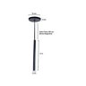 Pendente Industrial Tubo 40cm Cilíndrico Alumínio Preto Mr11  Com Lâmpada  - 3