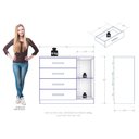 Ver imagem 5 de Guarda Roupa Casal Imperador Branco Plus com Cômoda Sapateira Genova Plus Branco -Zanzini