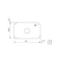 Ver imagem 2 de Cuba de Embutir Tramontina 47 x 30 x 14 cm Basic 47 BL Standard em Aço Inox Sem Válvula