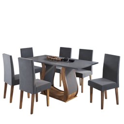 Mesa de Jantar Retangular Royale com 6 Cadeiras Venus - 2