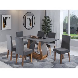 Mesa de Jantar Retangular Royale com 6 Cadeiras Venus - 1