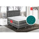 Ver imagem 2 de Colchão Queen Nipon Live de Magnético Infravermelho com Vibromassageador e Cromoterapia:cinza