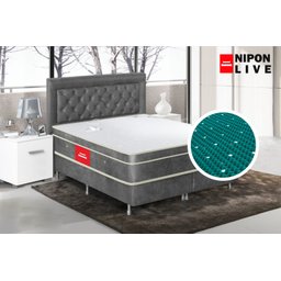 Colchão Queen Nipon Live de Magnético Infravermelho com Vibromassageador e Cromoterapia:cinza - 2