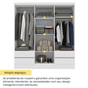 Ver imagem 5 de Guarda Roupa Casal com pés 6 Portas 4 Gavetas com 180cm Oregon