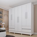 Ver imagem 1 de Guarda Roupa Casal com pés 6 Portas 4 Gavetas com 180cm Oregon