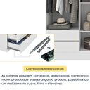 Ver mais imagens de Guarda Roupa Casal com pés 6 Portas 4 Gavetas com 180cm Oregon