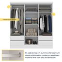 Ver imagem 6 de Guarda Roupa Casal com pés 6 Portas 4 Gavetas com 180cm Oregon