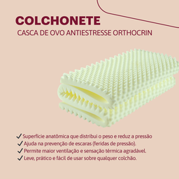 Colchonete Casal Orthocrin Casca de Ovo Antiestresse 138x188x5 Massageador - 3