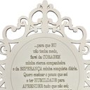 Ver imagem 2 de Placa Decorativa Oração Coragem Com Arabesco 25x20 MDF 3mm Branco - D’Rossi