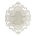 Ver imagem 1 de Placa Decorativa Oração Coragem Com Arabesco 25x20 MDF 3mm Branco - D’Rossi