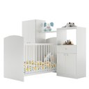 Ver imagem 1 de Quarto Infantil com Colchão Incluso Meu Bebê Multimóveis Branco