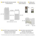 Ver imagem 4 de Quarto Infantil com Colchão Incluso Meu Bebê Multimóveis Branco