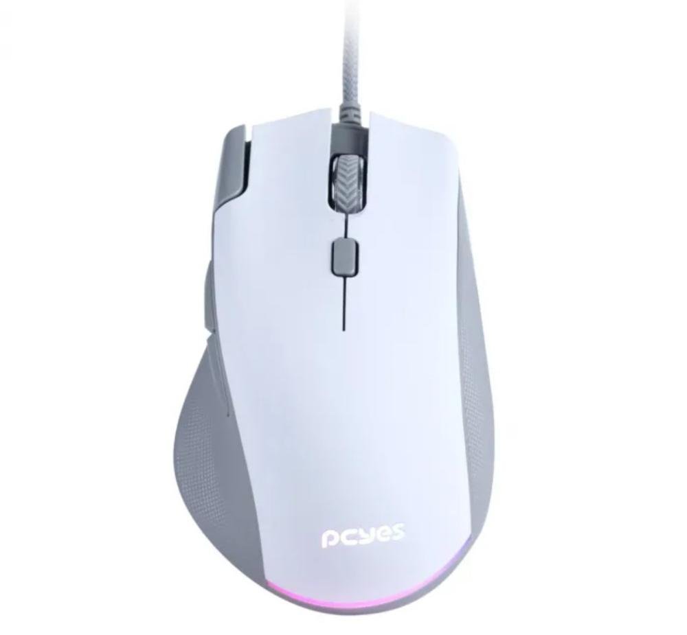 Mouse Gamer ZYRON 12800 DPI RGB White - PMGZRGBW