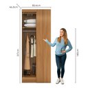 Ver imagem 3 de Módulo para Guarda-Roupa Smart Canto 1 Porta Espresso Móveis Bege/Cinamomo/Chumbo