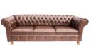 Ver imagem 2 de Sofá Chesterfield Luiz XV 1,80cm Corano Marrom sala de estar/recepção/ barbearia