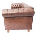 Ver imagem 3 de Sofá Chesterfield Luiz XV 1,80cm Corano Marrom sala de estar/recepção/ barbearia